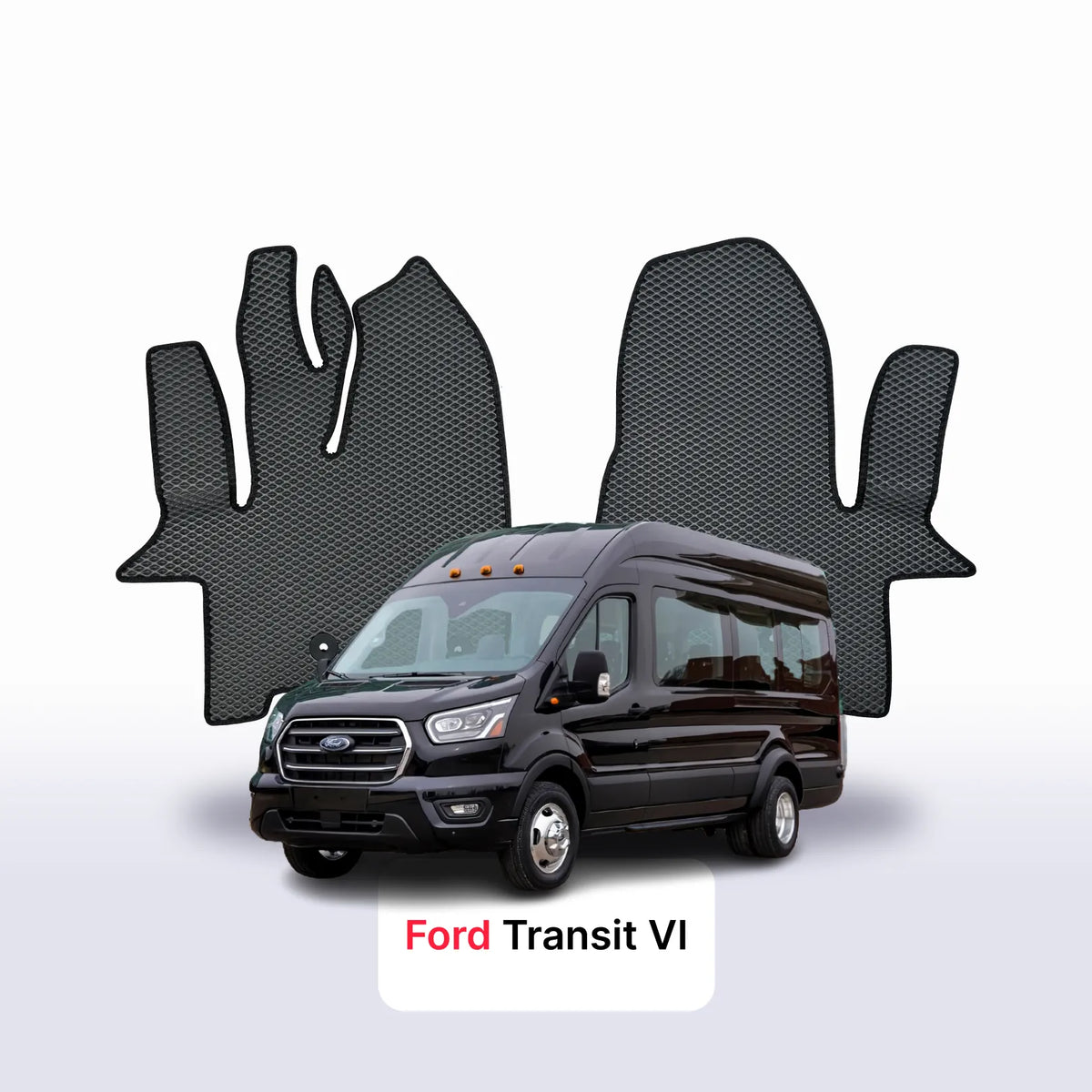 Fußmatten EVA für Ford Transit 6 gen 2013-2028 Jahr BUS 9 sitzer