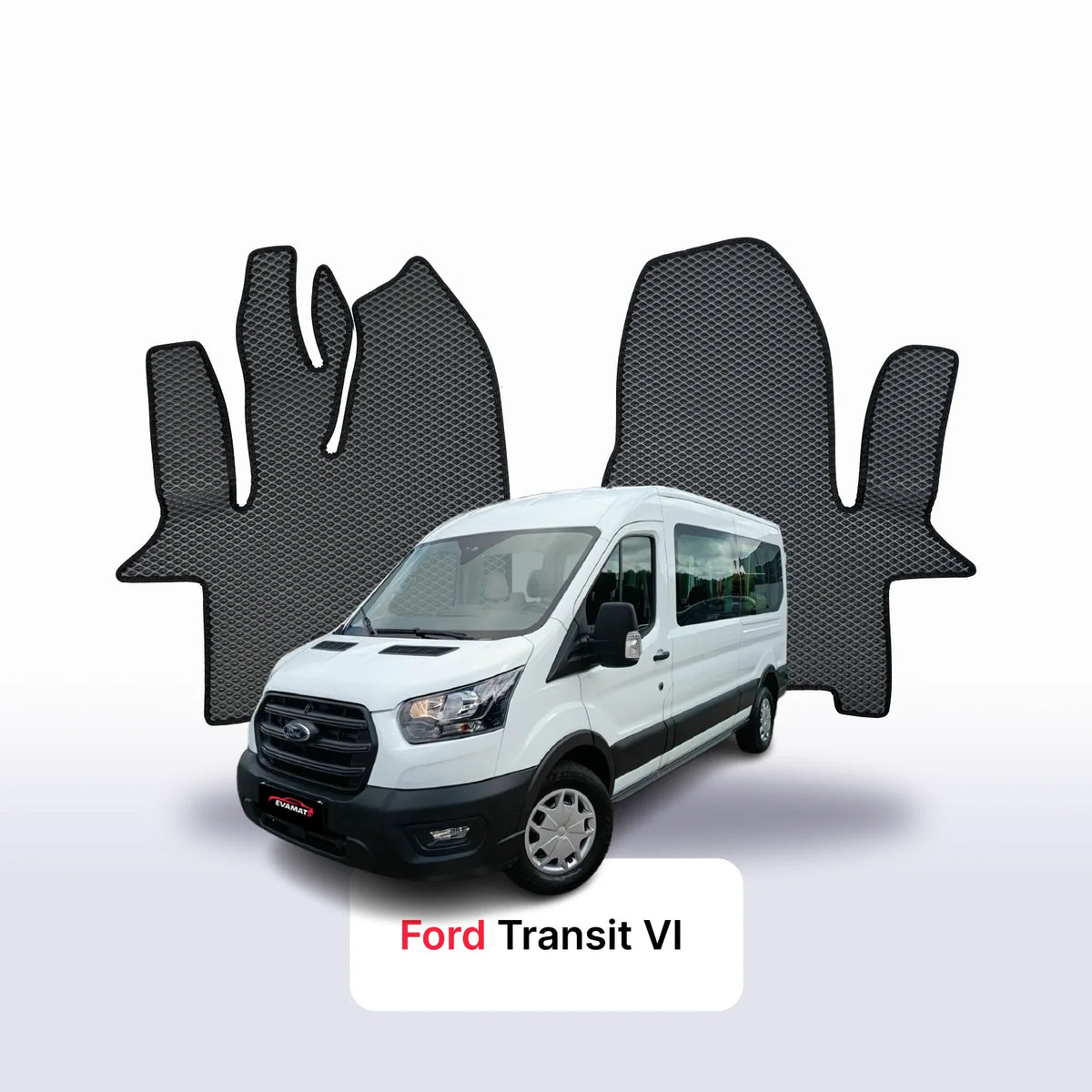 Fußmatten EVA für Ford Transit Long 6 gen 2018-2027 Jahr BUS 9 sitzer