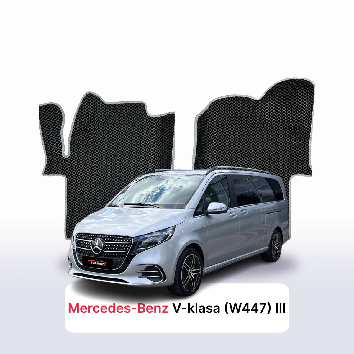 Fußmatten EVA für Mercedes-Benz V-klasa (W447) 3 gen 2024-2028 Jahr BUS Exclusive