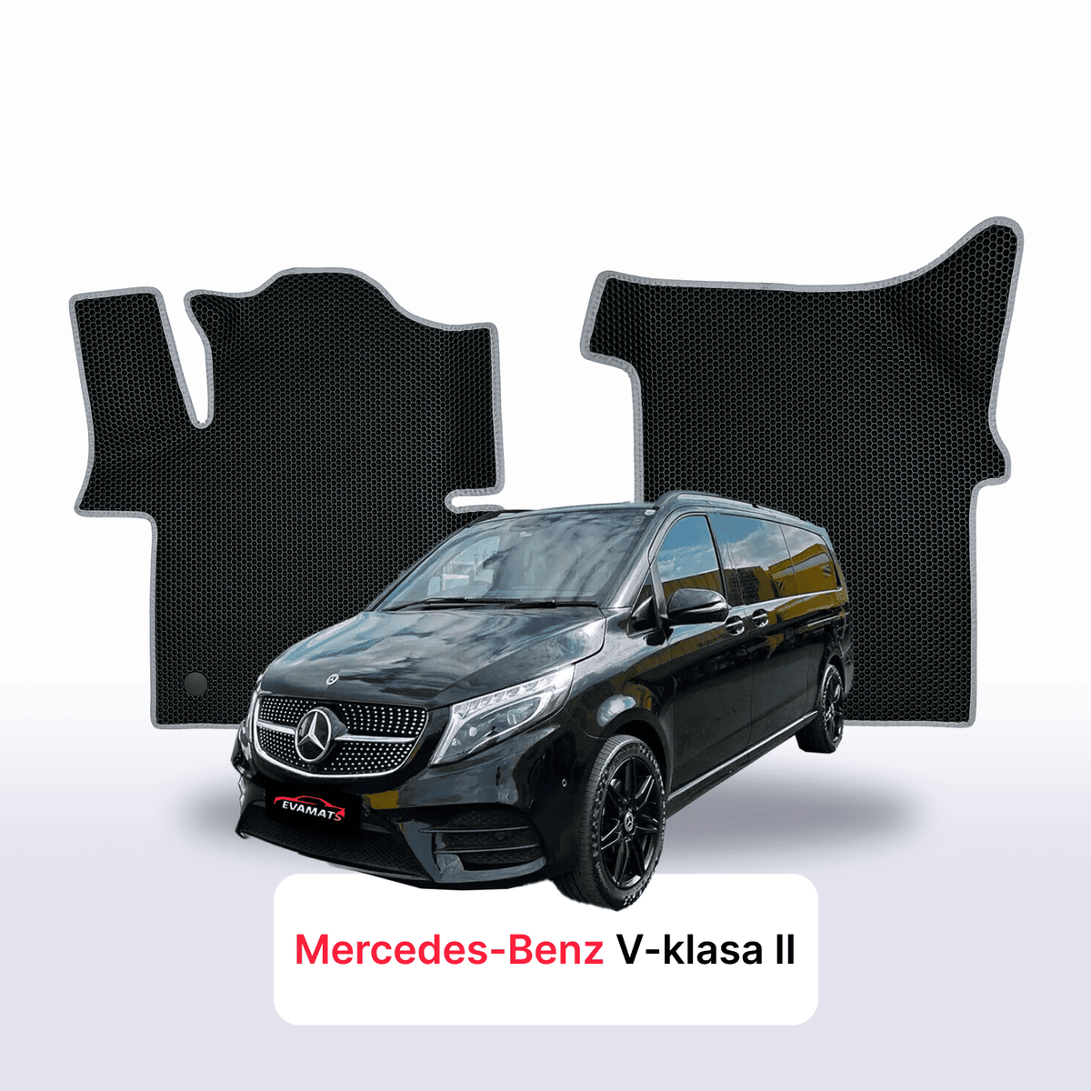 Fußmatten EVA für Mercedes-Benz V-klasa 3 gen (W447) 2014-2027 Jahr BUS EXTRA LONG