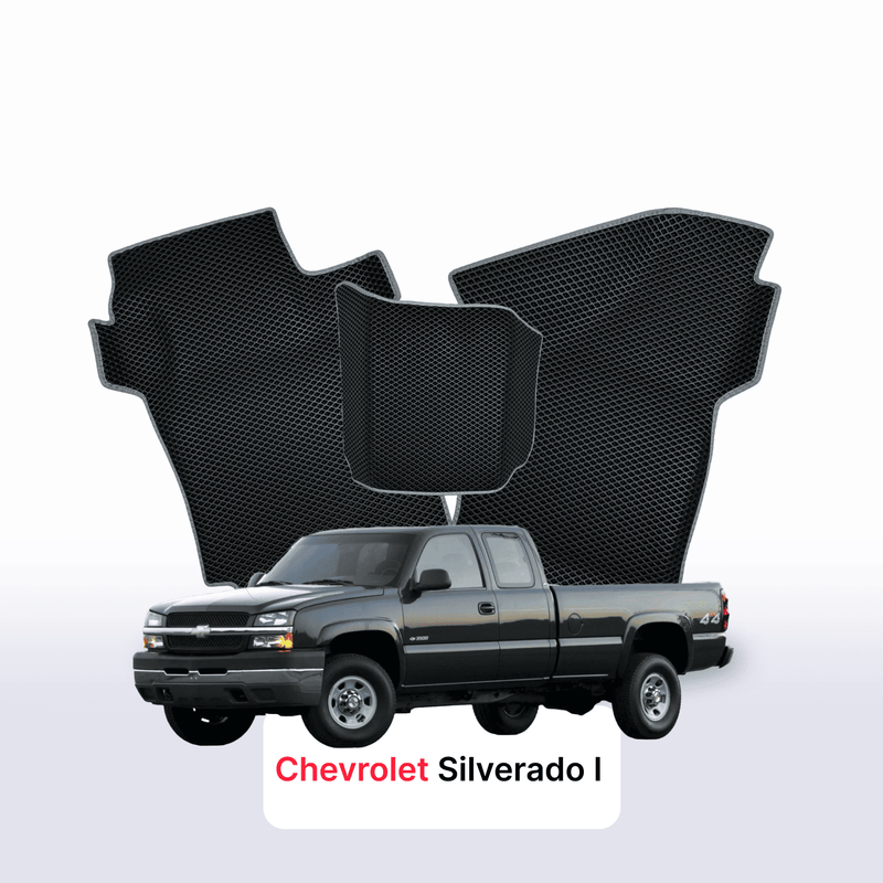 Fußmatten EVA für Chevrolet Silverado(GMT800) 1 gen 1998-2007 jahr PICK-UP extrakabine
