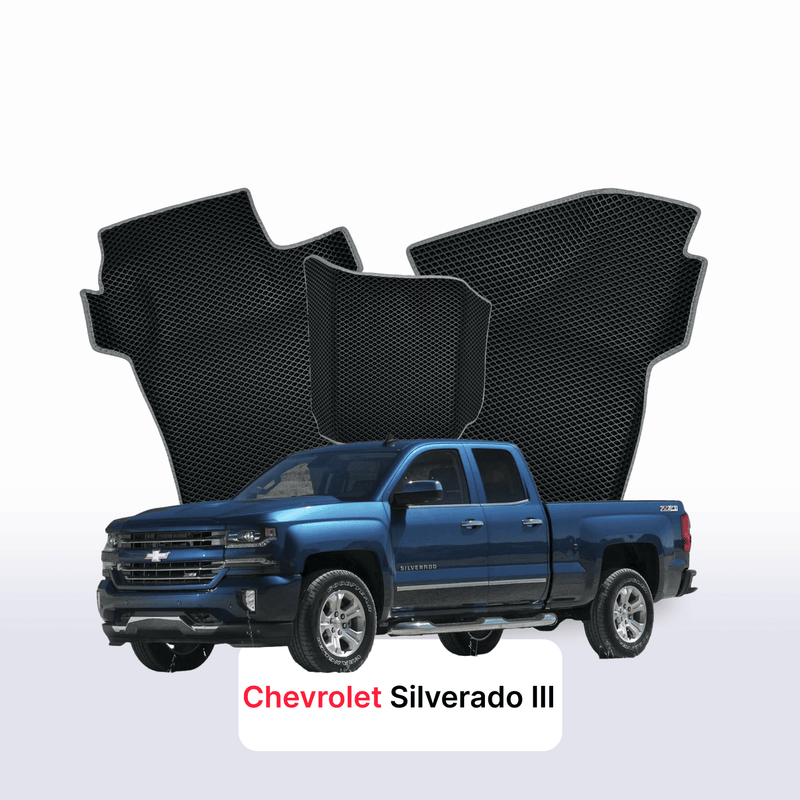 Fußmatten EVA für Chevrolet Silverado(GMTK2XX) 3 gen 2013-2019 jahr PICK-UP doppelkabine Double