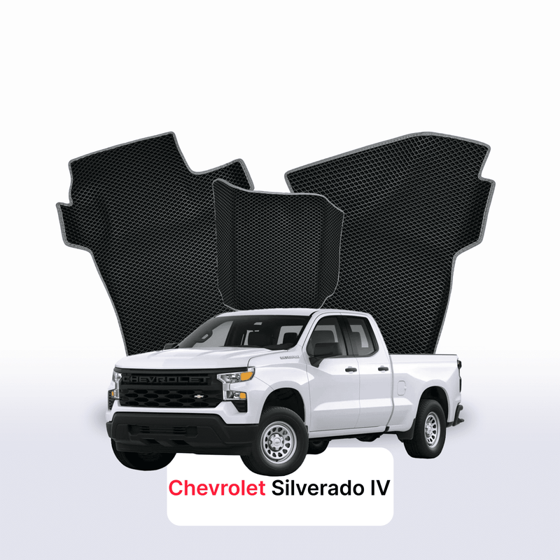 Fußmatten EVA für Chevrolet Silverado(T1XX) 4 gen 2019-2028 jahr PICK-UP doppelkabine Double
