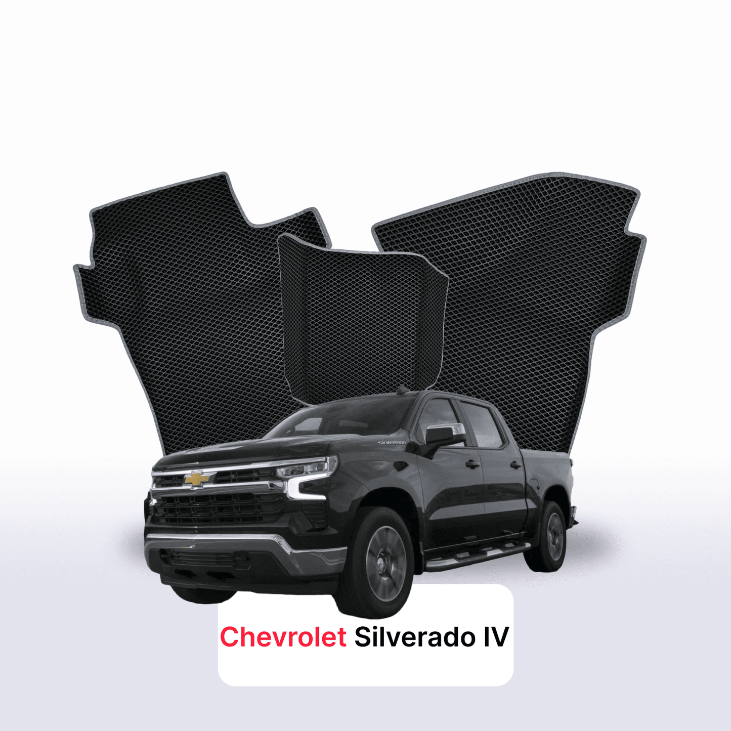 Fußmatten EVA für Chevrolet Silverado(T1XX) 4 gen 2019-2028 jahr PICK-UP doppelkabine Grew