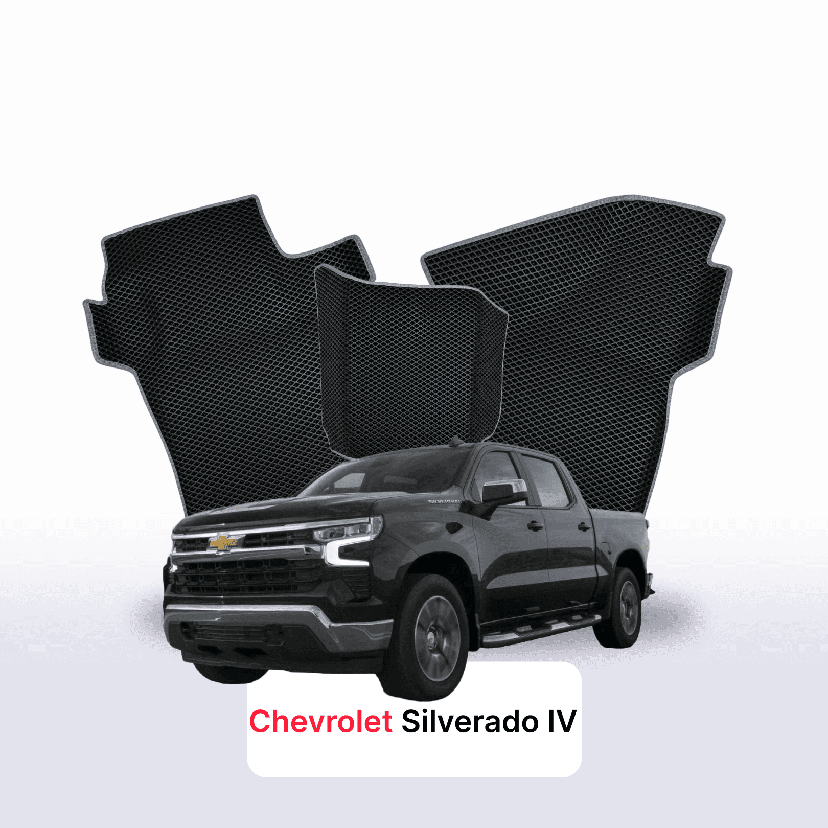 Fußmatten EVA für Chevrolet Silverado(T1XX) 4 gen 2019-2028 jahr PICK-UP doppelkabine Grew