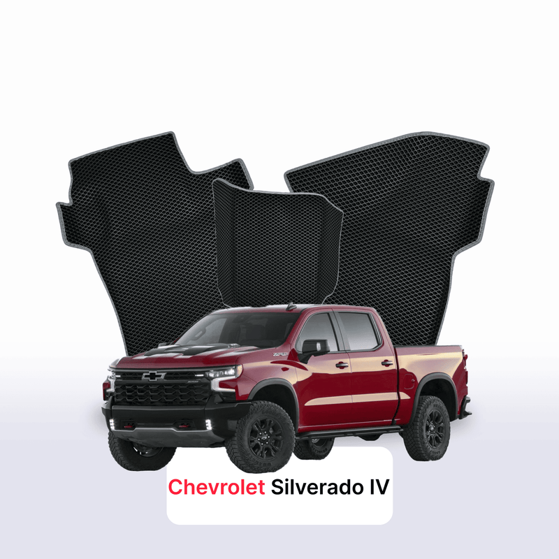 Fußmatten EVA für Chevrolet Silverado(T1XX) 4 gen 2019-2028 jahr PICK-UP doppelkabine ZR2