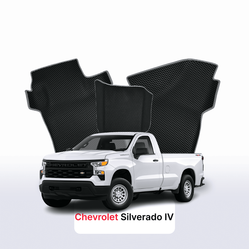 Fußmatten EVA für Chevrolet Silverado(T1XX) 4 gen 2019-2028 jahr PICK-UP einzelkabine