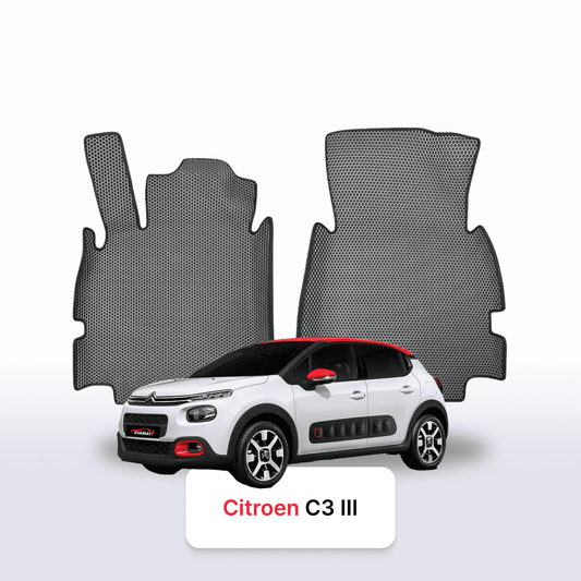 Fußmatten EVA für Citroen C3 3 gen 2016-2024 Jahr SCHRÄGHECK 5-Türer
