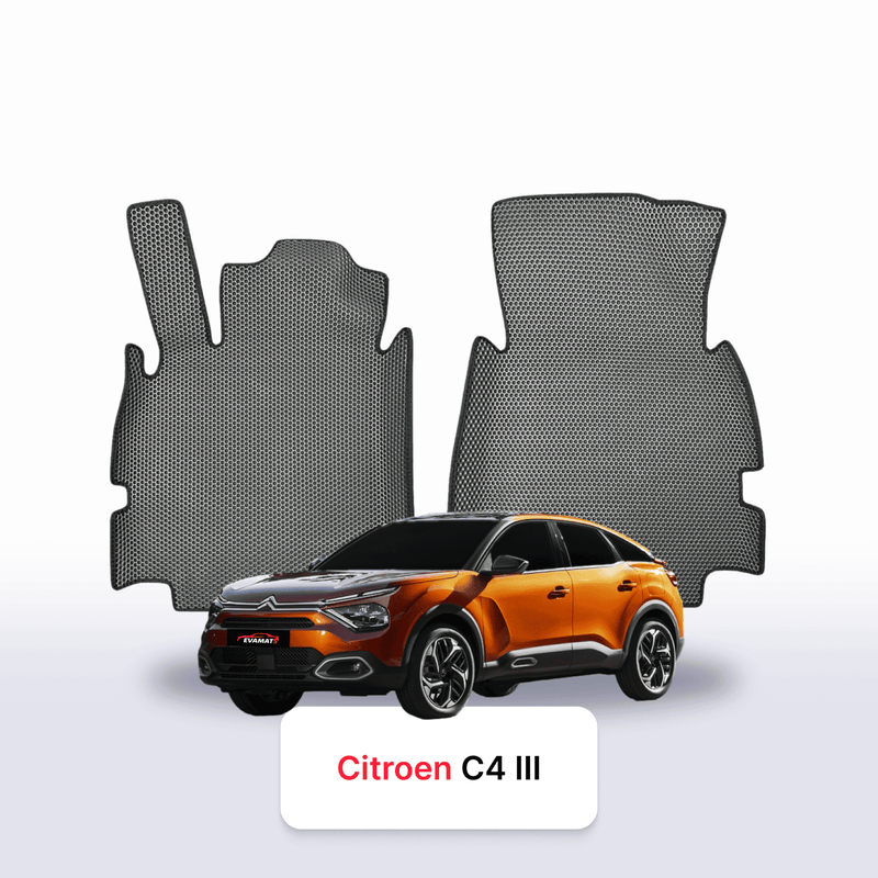 Fußmatten EVA für Citroen C4-ё4 3 gen 2020-2028 Jahr SCHRÄGHECK 5-Türer + EVA-Fersenpolster