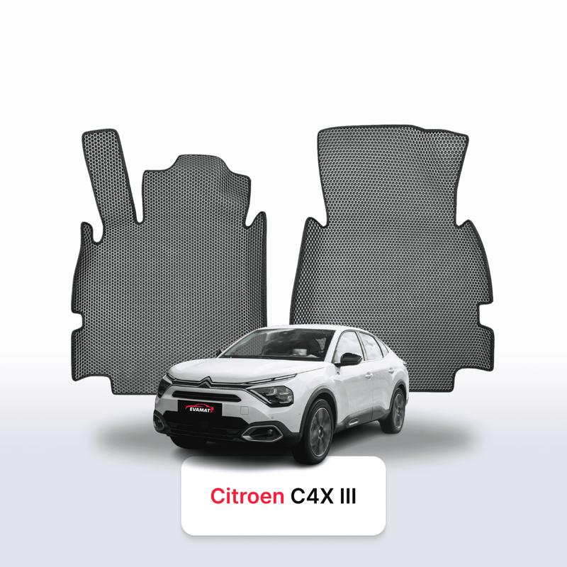 Fußmatten EVA für Citroen C4X III gen 2020-2028 Jahr LIMOUSINE + EVA-Fersenpolster