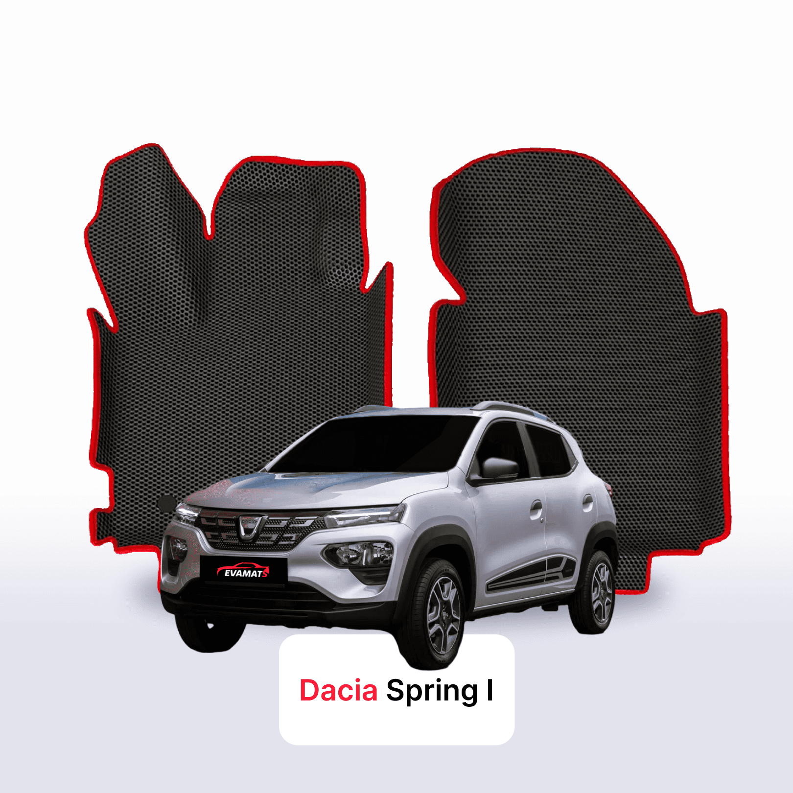 Fußmatten EVA für Dacia Spring 1 gen 2021-2028 jahr Elektrisch SCHÄGHECK 5 türer