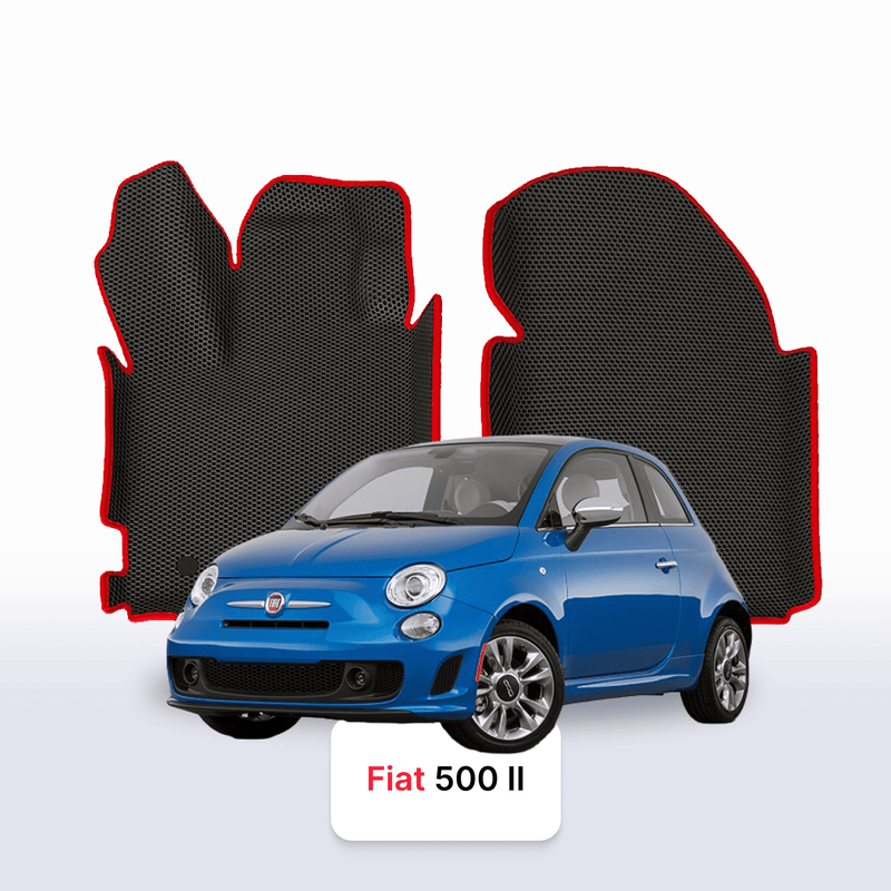 Fußmatten EVA für Fiat 500 2 gen 2007-2024 Jahr SCHRÄGHECK 3 TÜRER