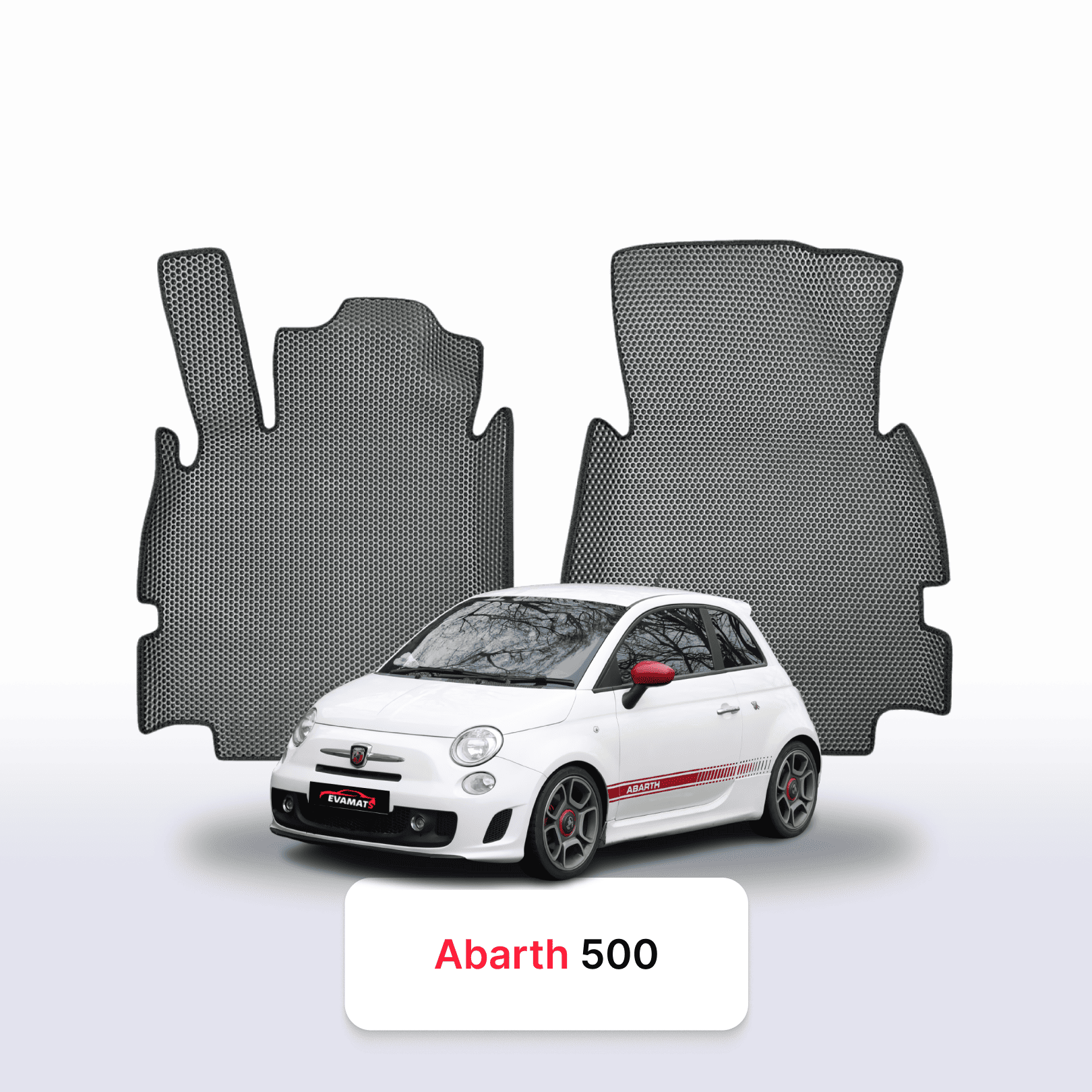 Fußmatten EVA für Fiat 500(Abarth) 2 gen 2007-2024 jahr SCHÄGHECK 3 türer