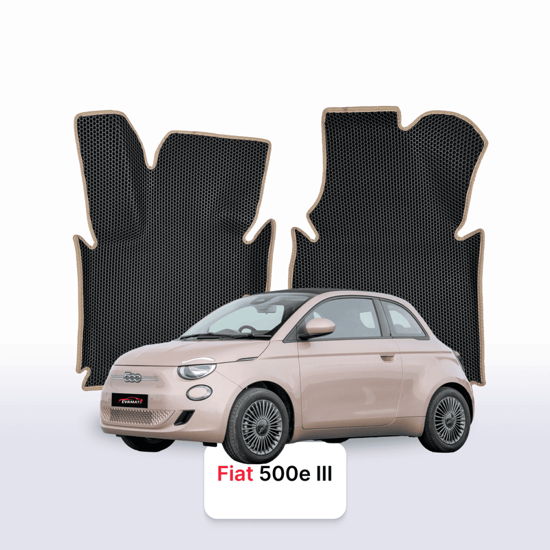 Fußmatten EVA für Fiat 500E 3 gen 2020-2028 Jahr Elektrisch SCHRÄGHECK 3 TÜRER CABRIO