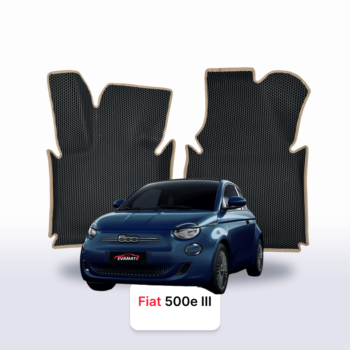 Fußmatten EVA für Fiat 500E 3 gen 2020-2028 jahr Elektrisch SCHÄGHECK 3 türer