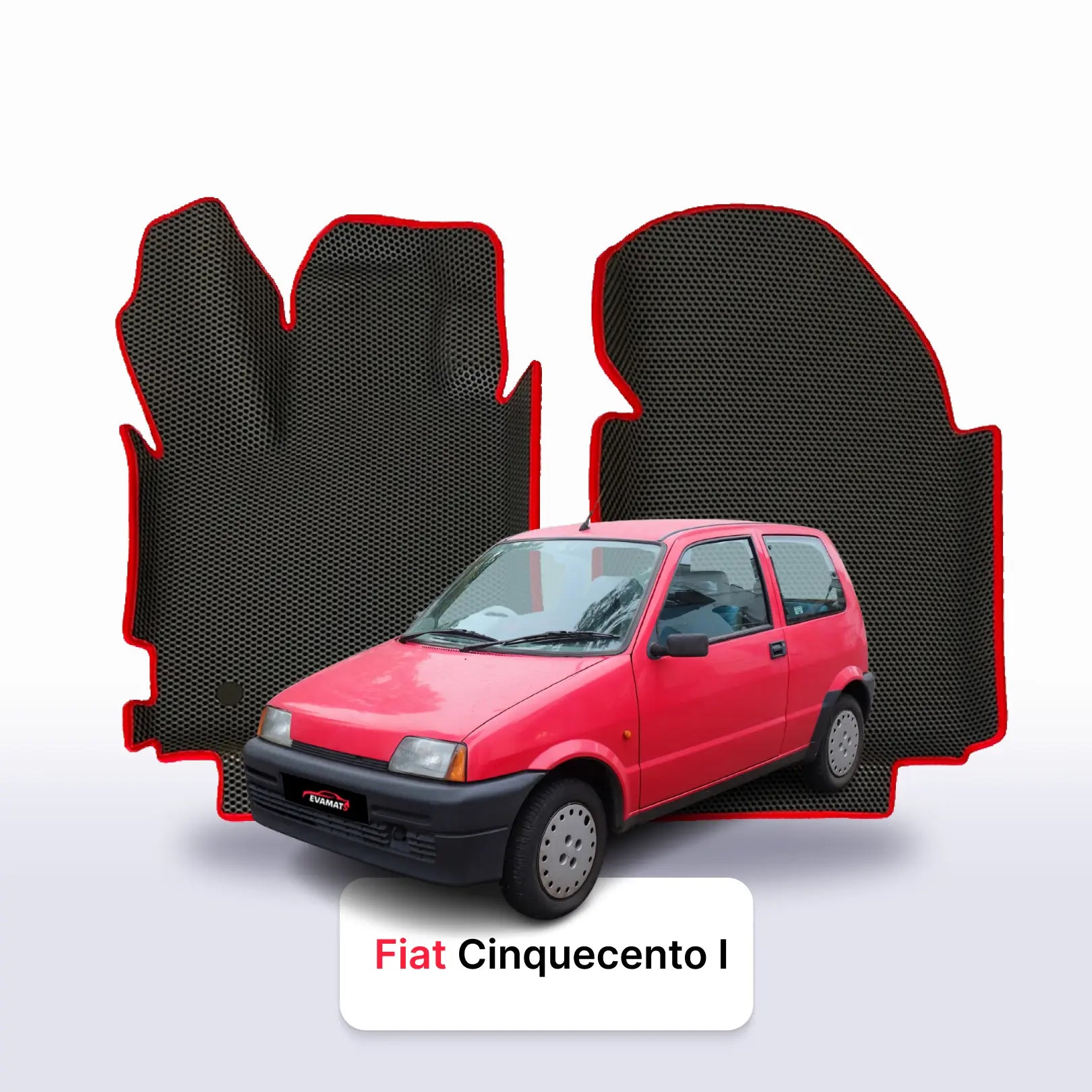 Fußmatten EVA für Fiat Cinquecento 1 gen 1981-1998 jahr SCHÄGHECK 3 türer