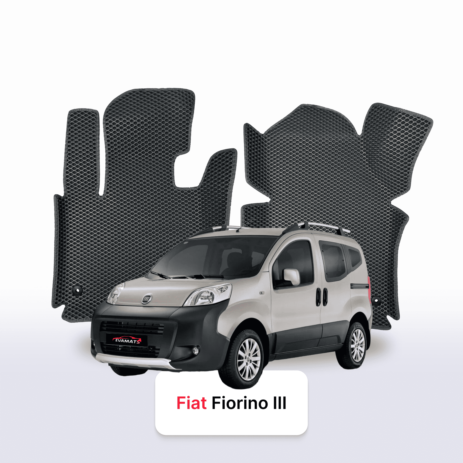 Fußmatten EVA für Fiat Fiorino 3 gen 2007-2025 jahr MINIVAN