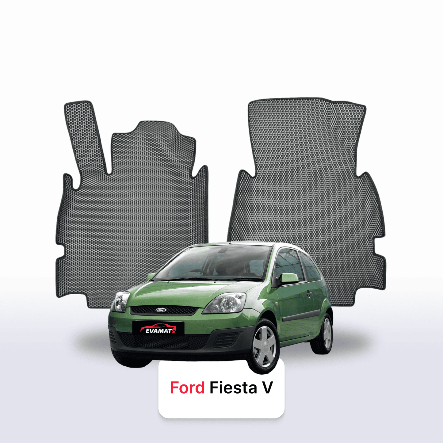 Fußmatten EVA für Ford Fiesta 5 gen 2002-2008 jahr SCHÄGHECK 3 türer