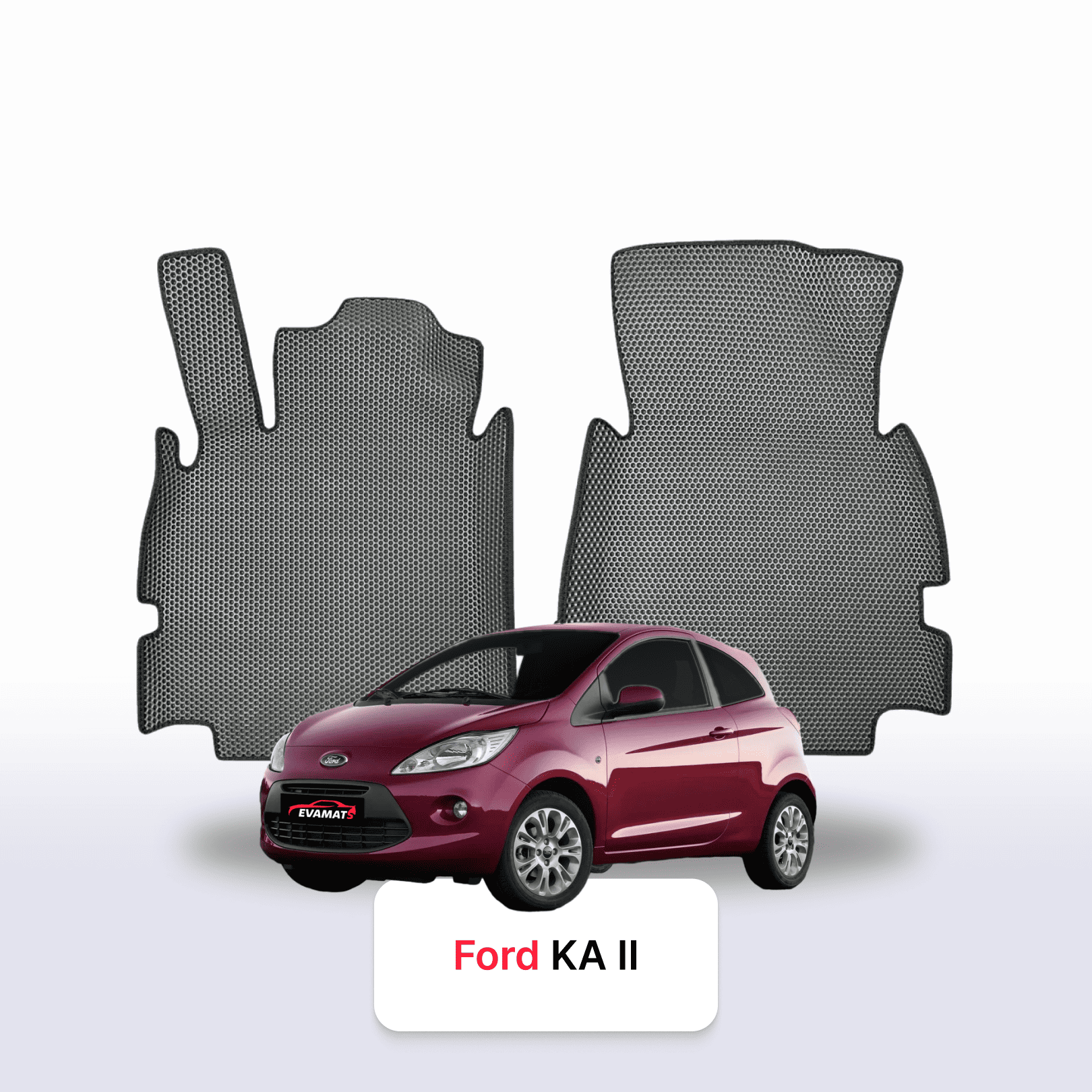 Fußmatten EVA für Ford KA 2 gen 2008-2016 jahr SCHÄGHECK 3 türer