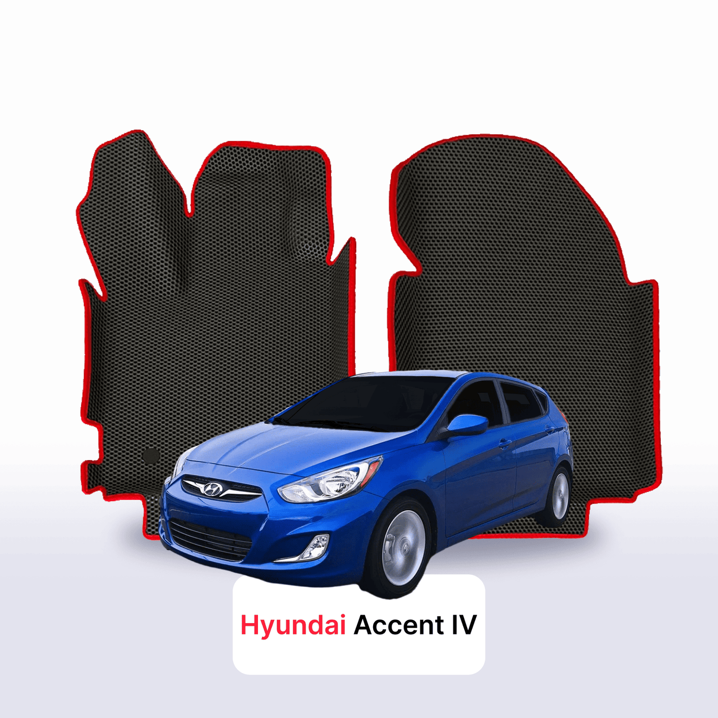 Fußmatten EVA für Hyundai Accent 4 gen 2010-2019 jahr SCHÄGHECK 5 türer