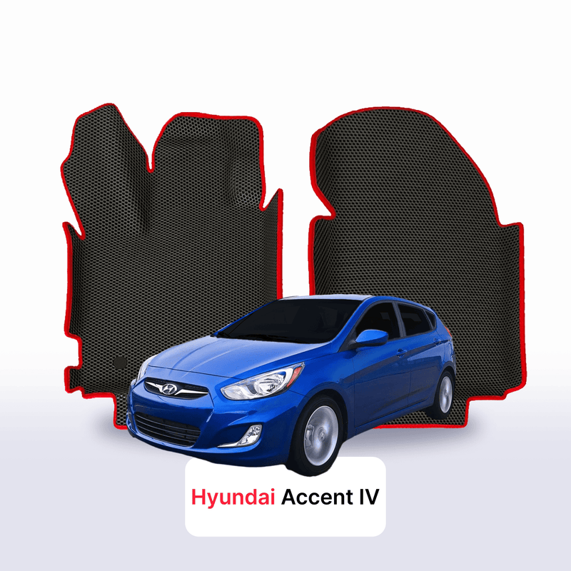 Fußmatten EVA für Hyundai Accent 4 gen 2010-2019 jahr SCHÄGHECK 5 türer