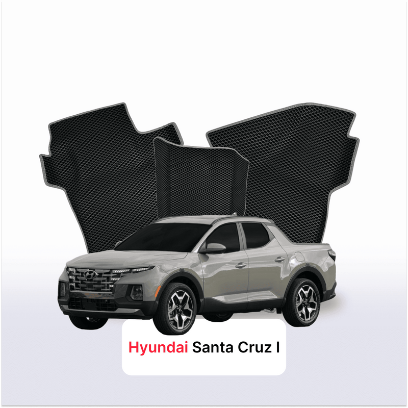 Fußmatten EVA für Hyundai Santa Cruz 1 gen 2021-2028 jahr PICK-UP doppelkabine