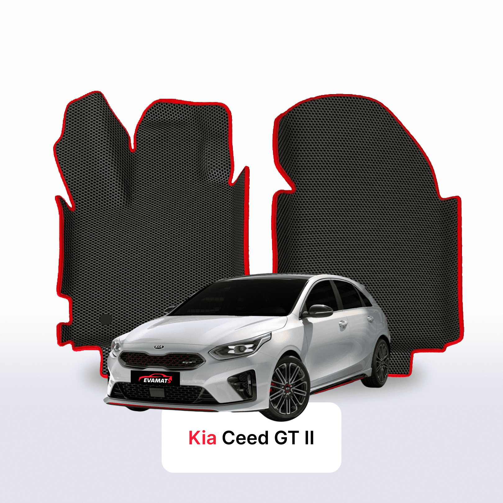 Fußmatten EVA für Kia Ceed GT II gen 2018-2025 jahr SCHÄGHECK 5 türer