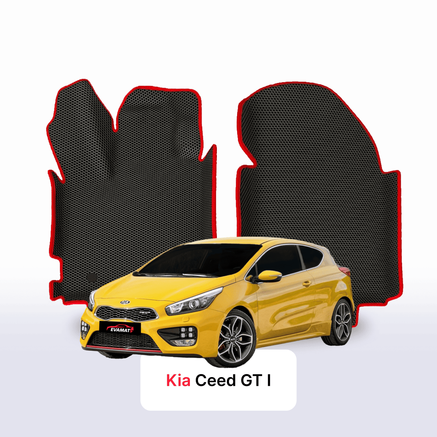 Fußmatten EVA für Kia Ceed GT I gen 2012-2018 jahr SCHÄGHECK 3 türer