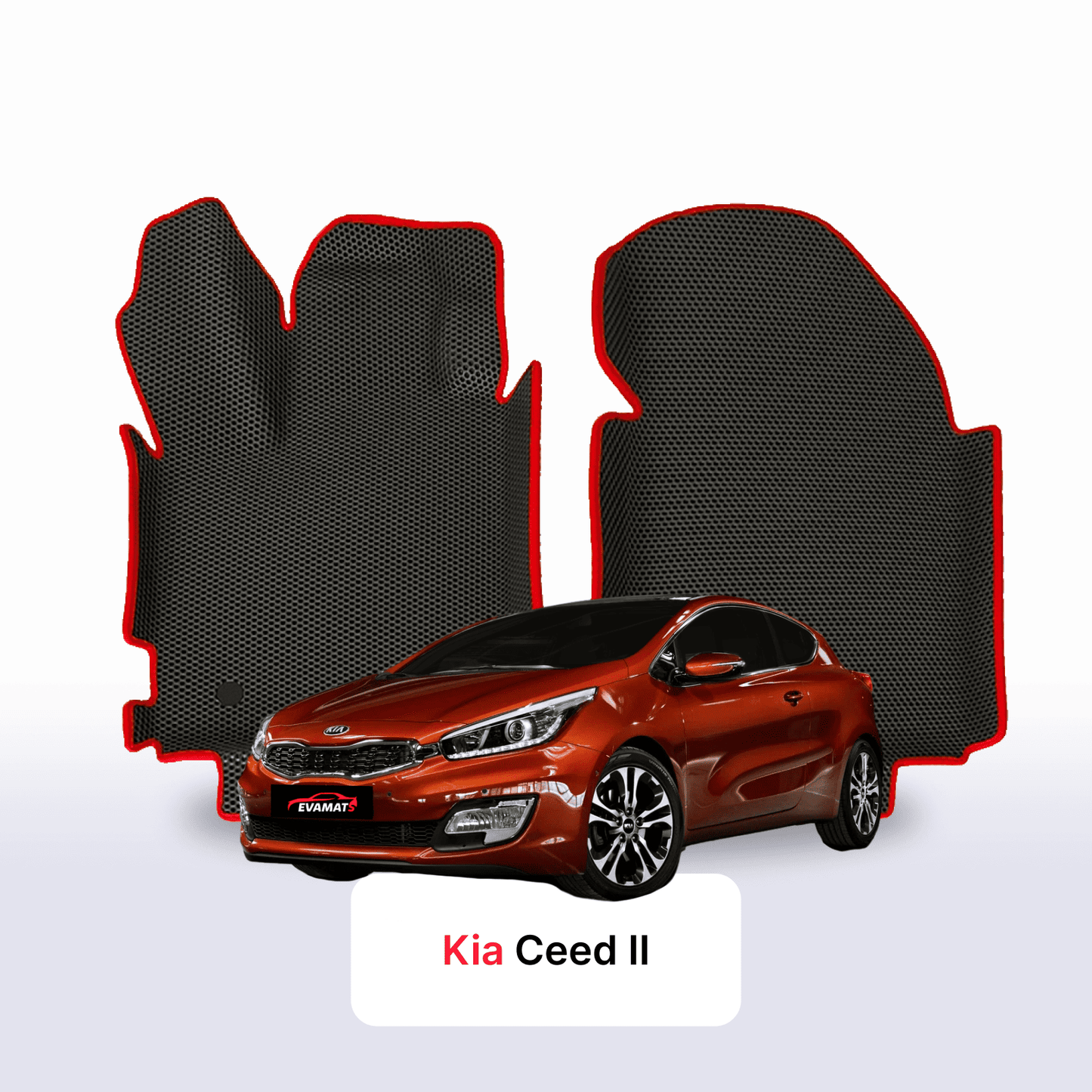 Fußmatten EVA für Kia Ceed II gen 2012-2018 jahr SCHÄGHECK 3 türer