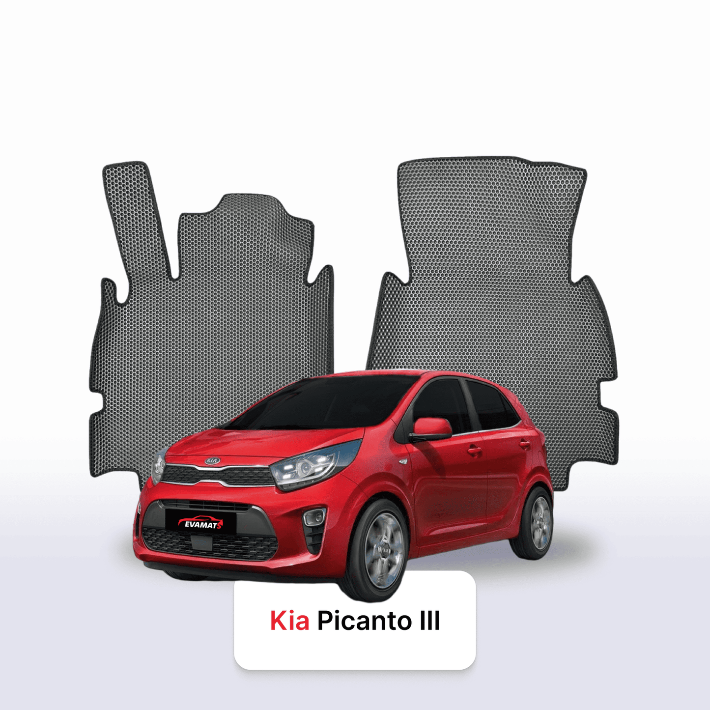Fußmatten EVA für Kia Picanto III gen 2017-2028 jahr SCHÄGHECK 5 türer