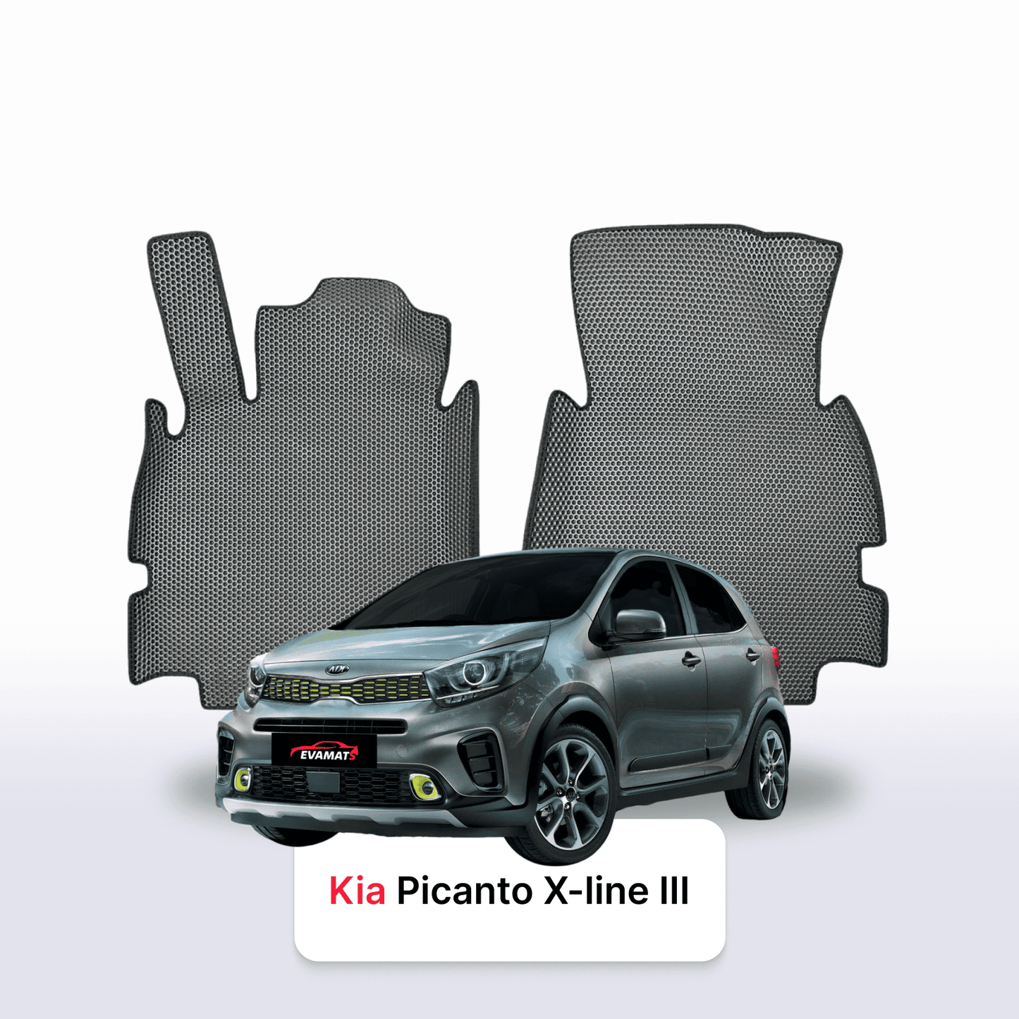 Fußmatten EVA für Kia Picanto X-line III gen 2017-2028 jahr SCHÄGHECK 5 türer