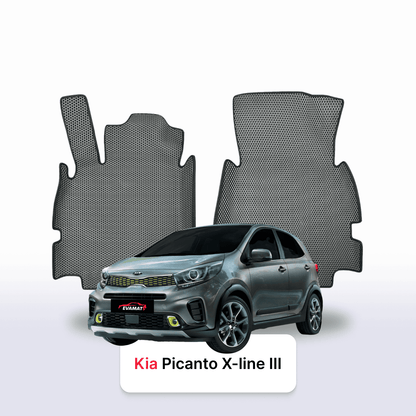 Fußmatten EVA für Kia Picanto X-line III gen 2017-2028 jahr SCHÄGHECK 5 türer