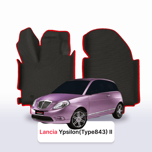 Fußmatten EVA für Lancia Ypsilon(Type843) 2 gen 2003-2011 jahr SCHÄGHECK 3 türer