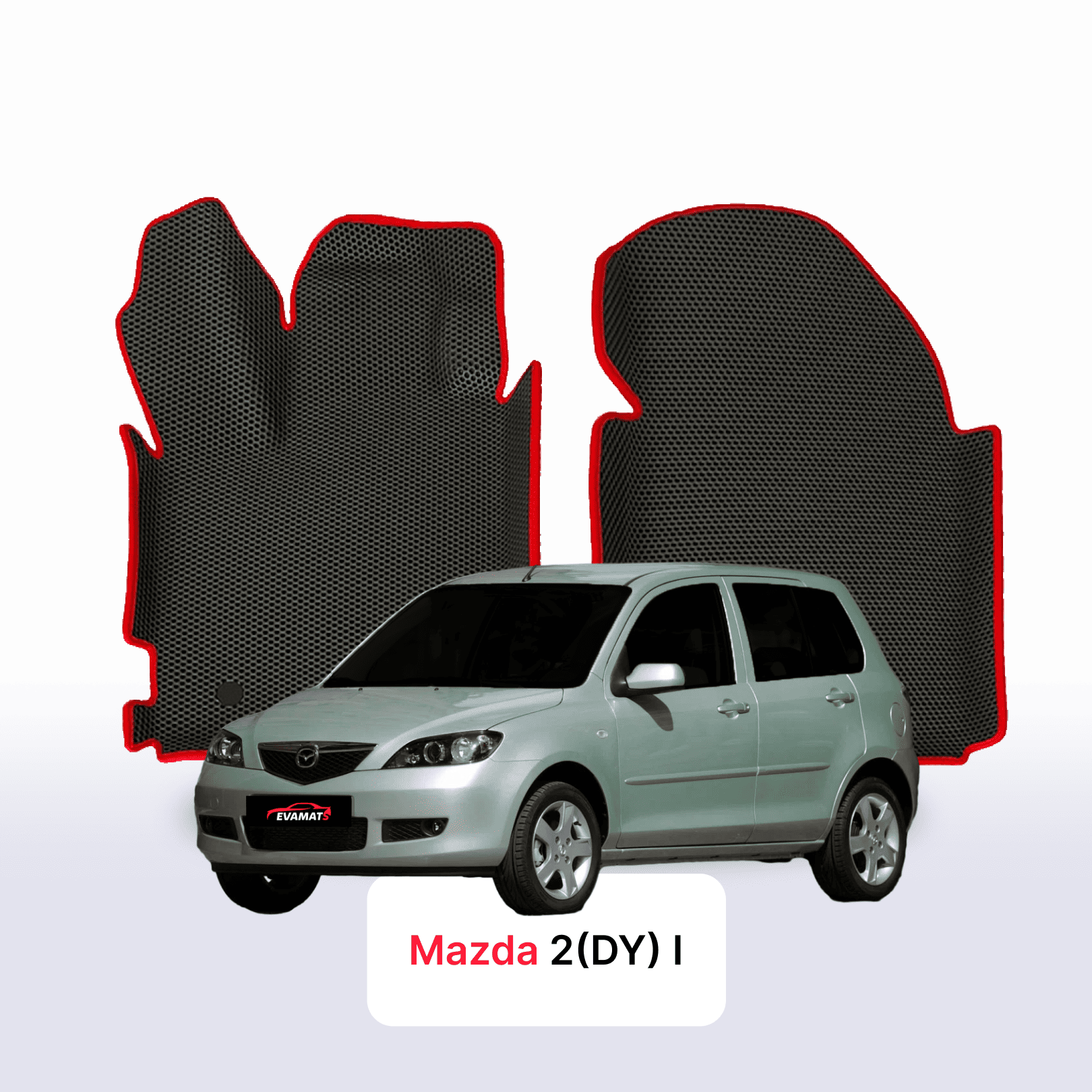 Fußmatten EVA für Mazda 2(DY) 1 gen 2003-2007 jahr SCHÄGHECK 5 türer