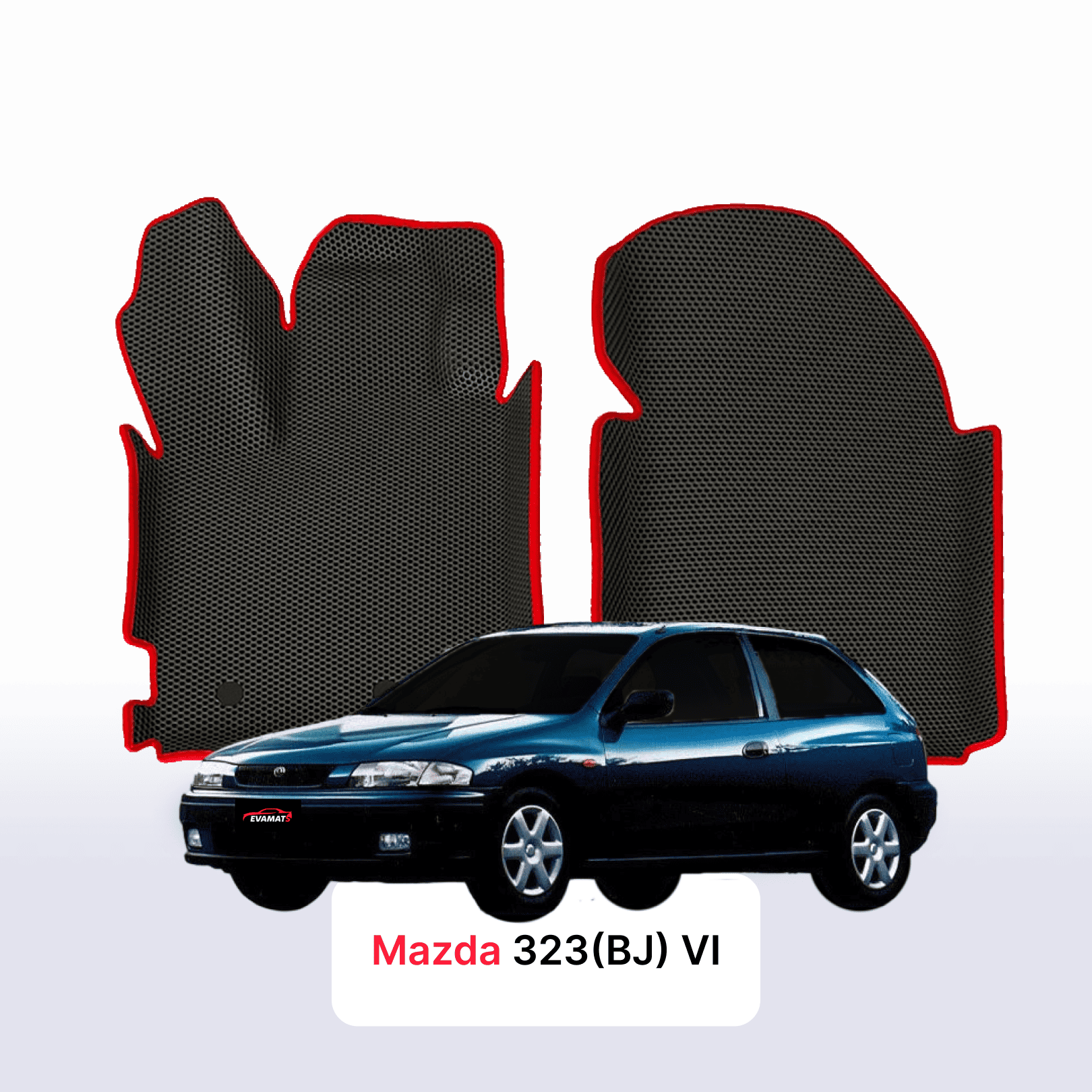 Fußmatten EVA für Mazda 323(BJ) 6 gen 1998-2001 jahr SCHÄGHECK 3 türer