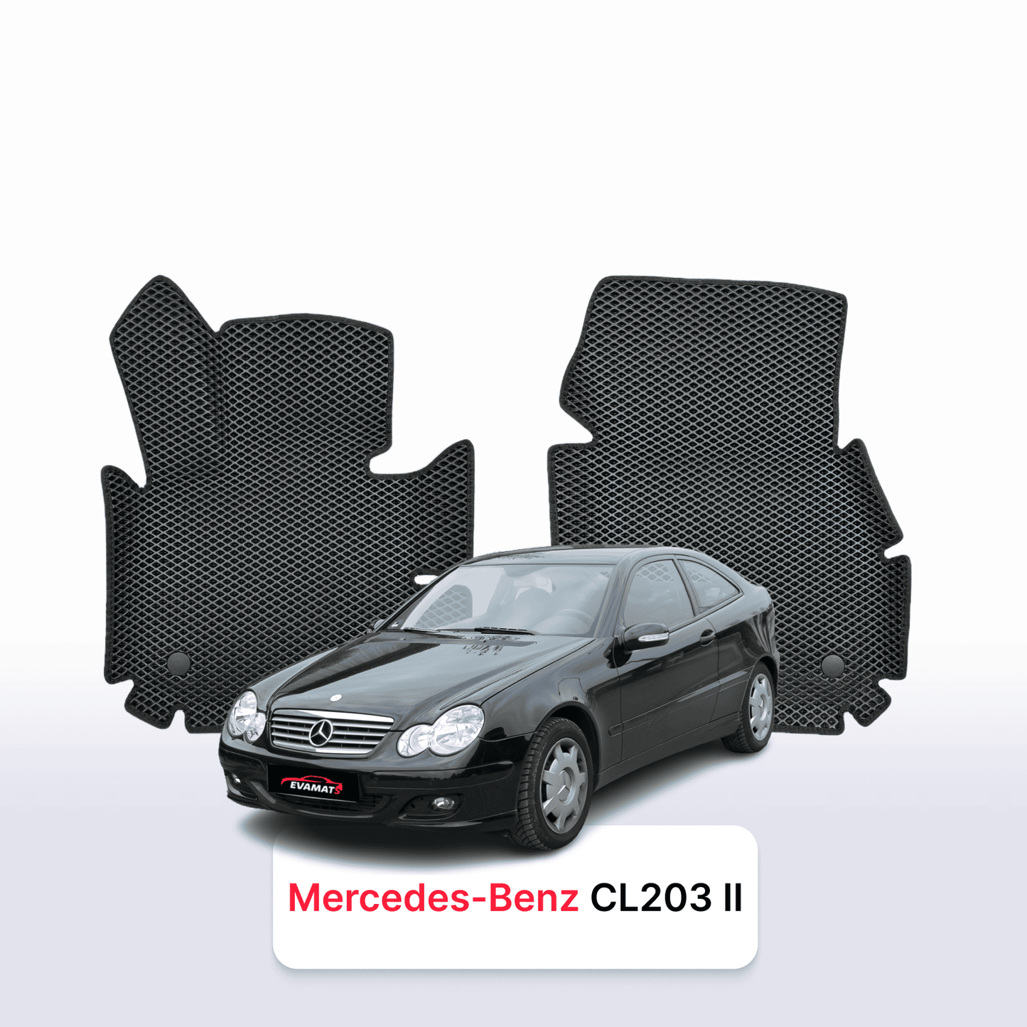 Fußmatten EVA für Mercedes-Benz C-klasa(CL203) 2 gen 2000-2008 jahr SCHÄGHECK 3 türer