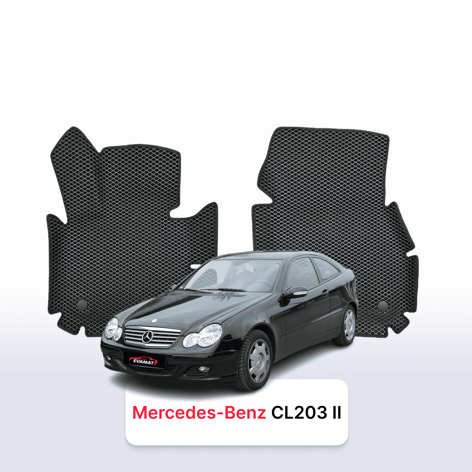 Fußmatten EVA für Mercedes-Benz C-klasa(CL203) 2 gen 2000-2008 jahr SCHÄGHECK 3 türer
