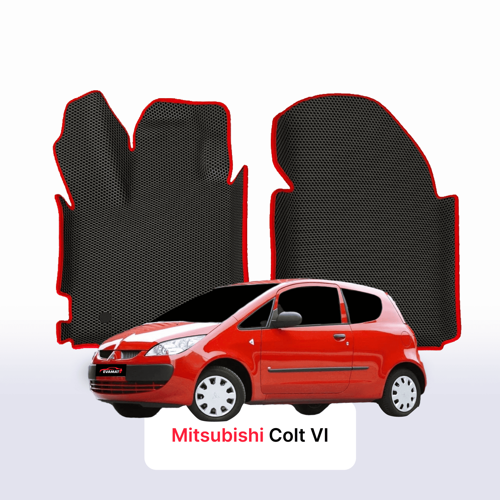 Fußmatten EVA für Mitsubishi Colt(Z30) 6 gen 2002-2012 jahr SCHÄGHECK 3 türer