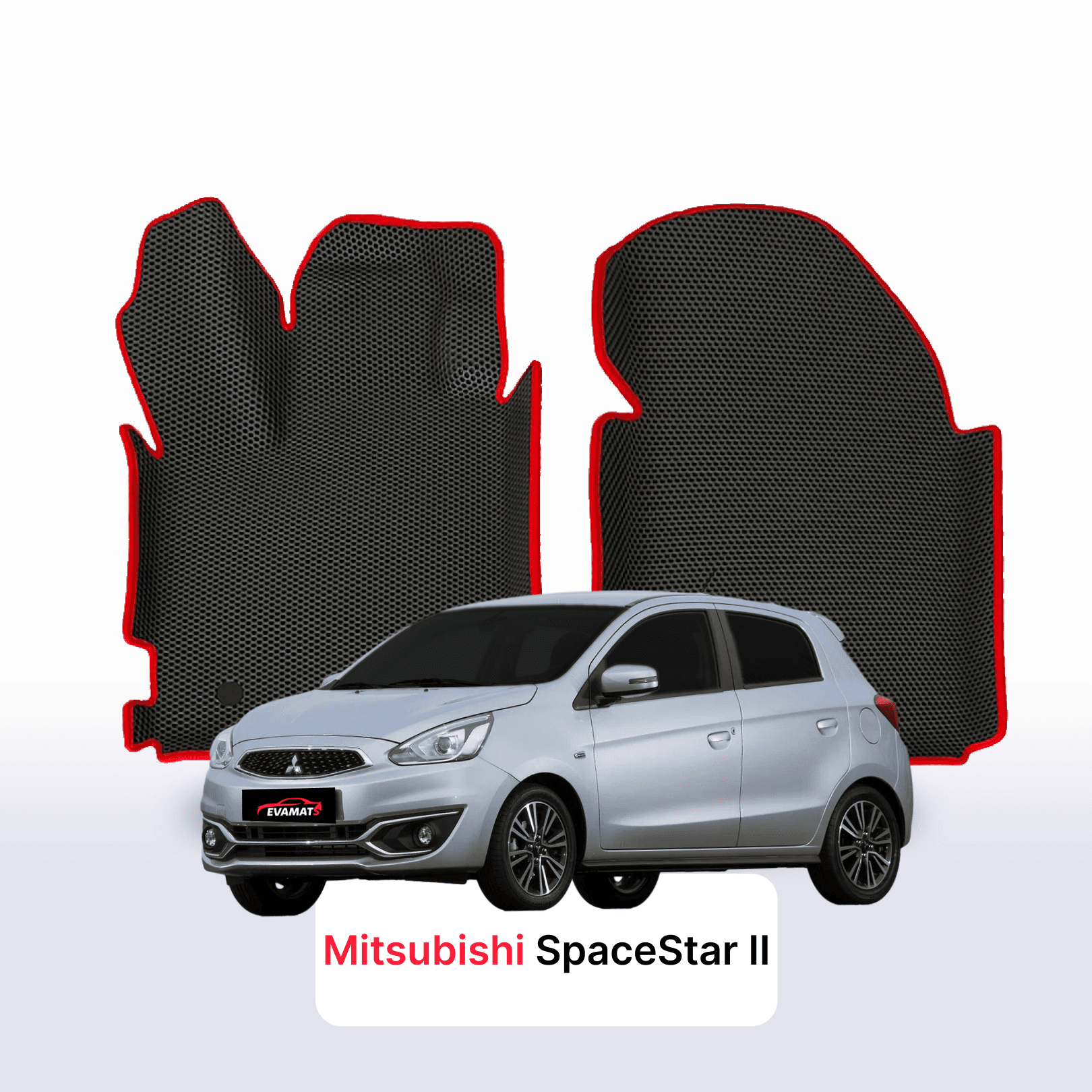 Fußmatten EVA für Mitsubishi Space Star 2 gen 2012-2023 jahr SCHÄGHECK 5 türer