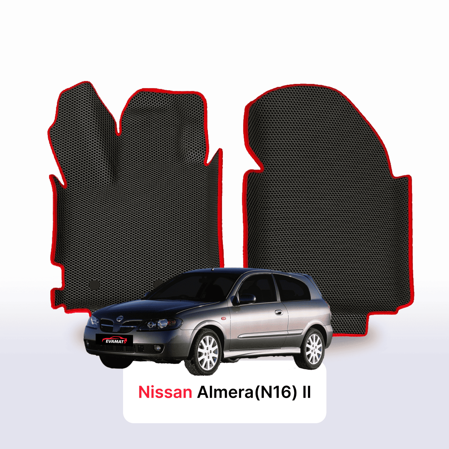 Fußmatten EVA für Nissan Almera(N16) II gen 2000-2008 jahr SCHÄGHECK 3 türer
