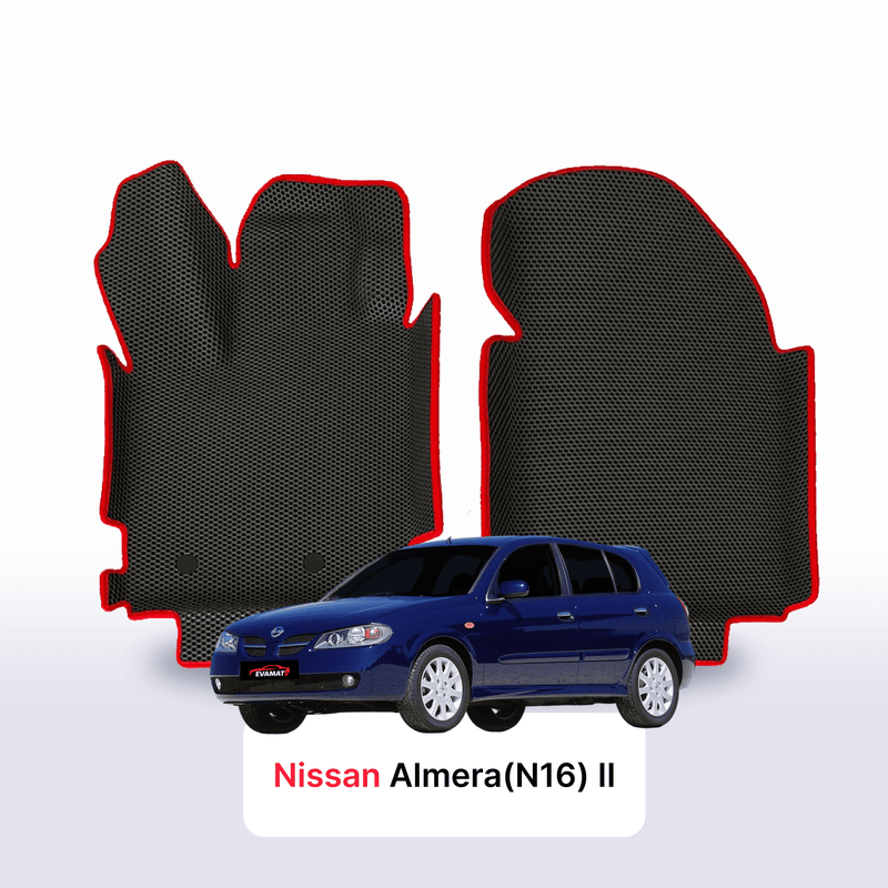 Fußmatten EVA für Nissan Almera(N16) II gen 2000-2008 Jahr SCHRÄGHECK 5 TÜRER