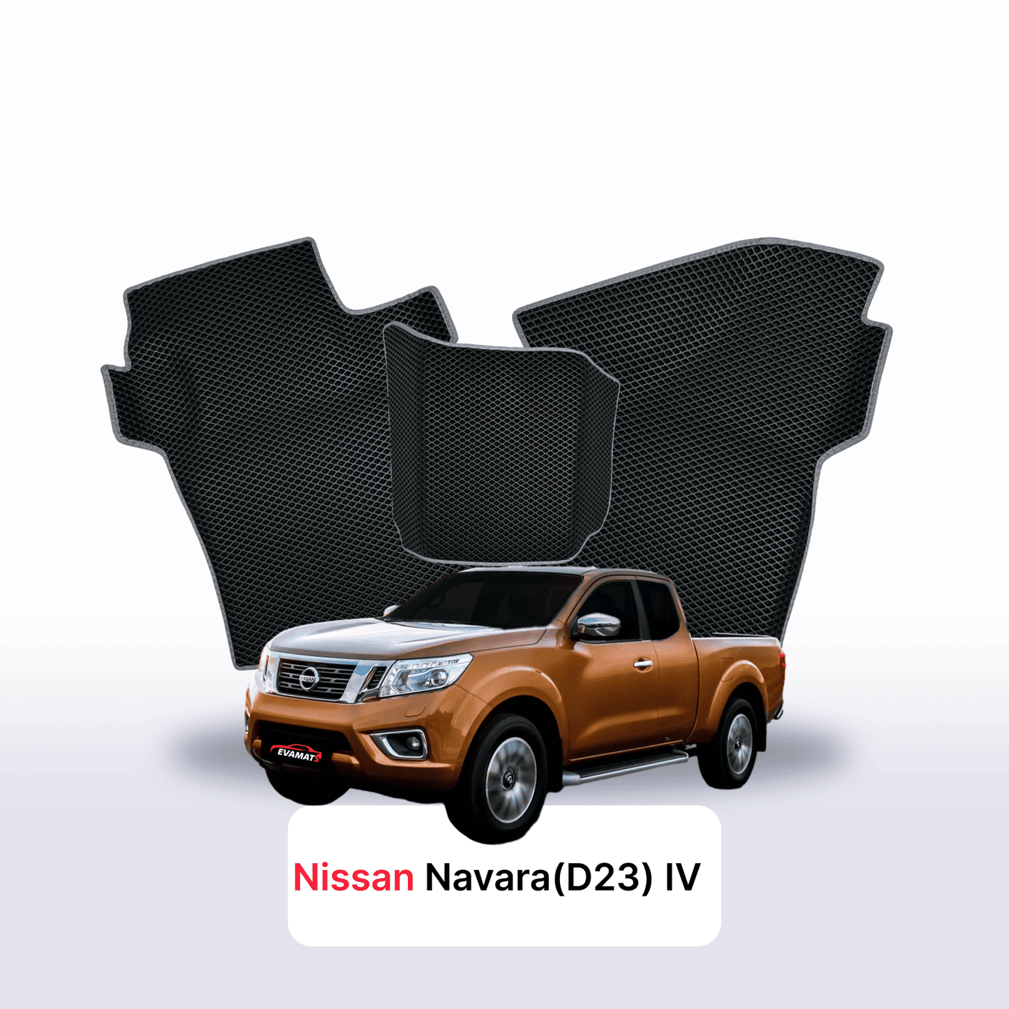 Fußmatten EVA für Nissan Navara (D23)(Frontier) IV gen 2014-2026 jahr PICK-UP extrakabine
