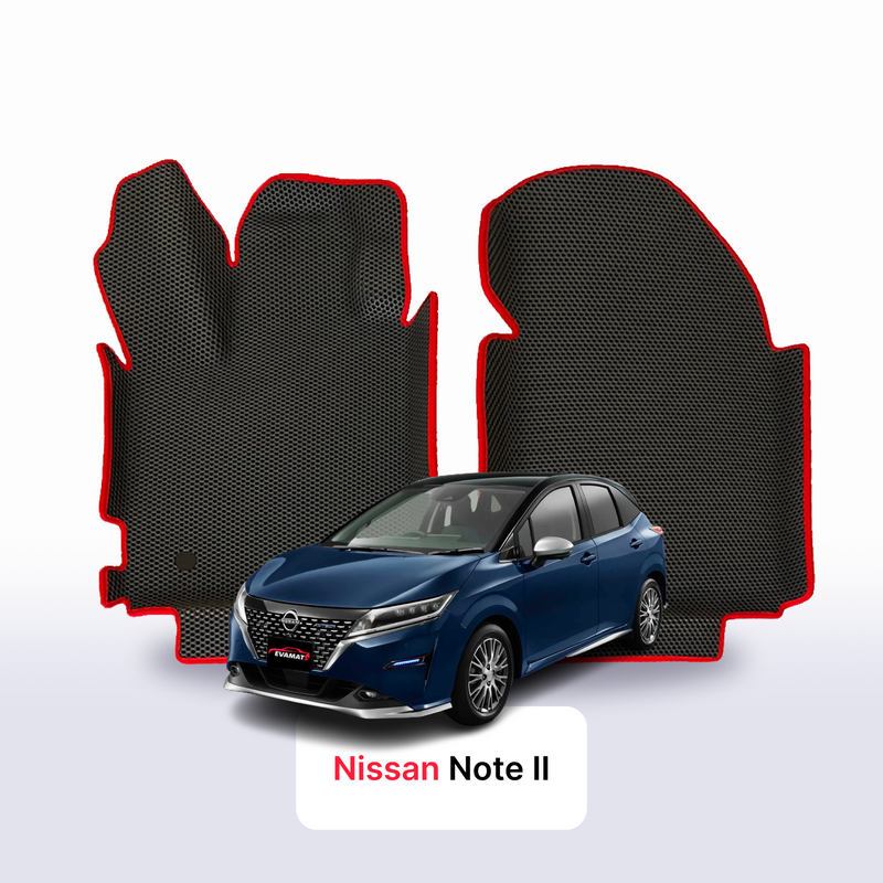 Fußmatten EVA für Nissan Note II gen 2012-2026 jahr SCHÄGHECK 5 türer