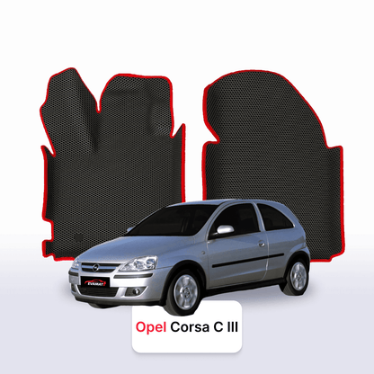 Fußmatten EVA für Opel Corsa C 3 gen 2000-2006 jahr SCHÄGHECK 3 türer