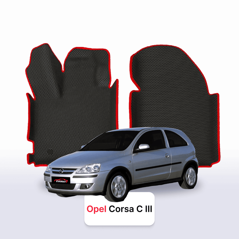 Fußmatten EVA für Opel Corsa C 3 gen 2000-2006 jahr SCHÄGHECK 3 türer