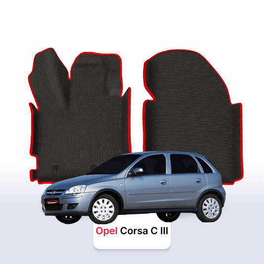 Fußmatten EVA für Opel Corsa C 3 gen 2000-2006 jahr SCHÄGHECK 5 türer