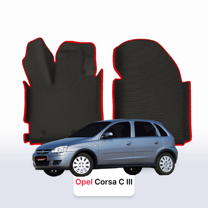Fußmatten EVA für Opel Corsa C 3 gen 2000-2006 jahr SCHÄGHECK 5 türer
