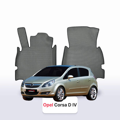 Fußmatten EVA für Opel Corsa D 4 gen 2006-2014 jahr SCHÄGHECK 5 türer