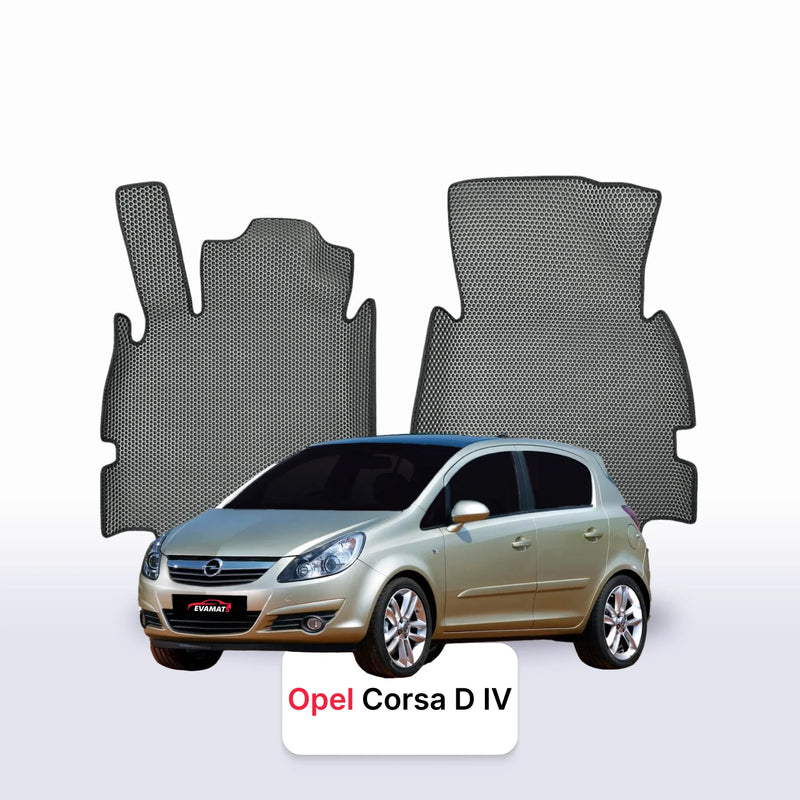 Fußmatten EVA für Opel Corsa D 4 gen 2006-2014 jahr SCHÄGHECK 5 türer