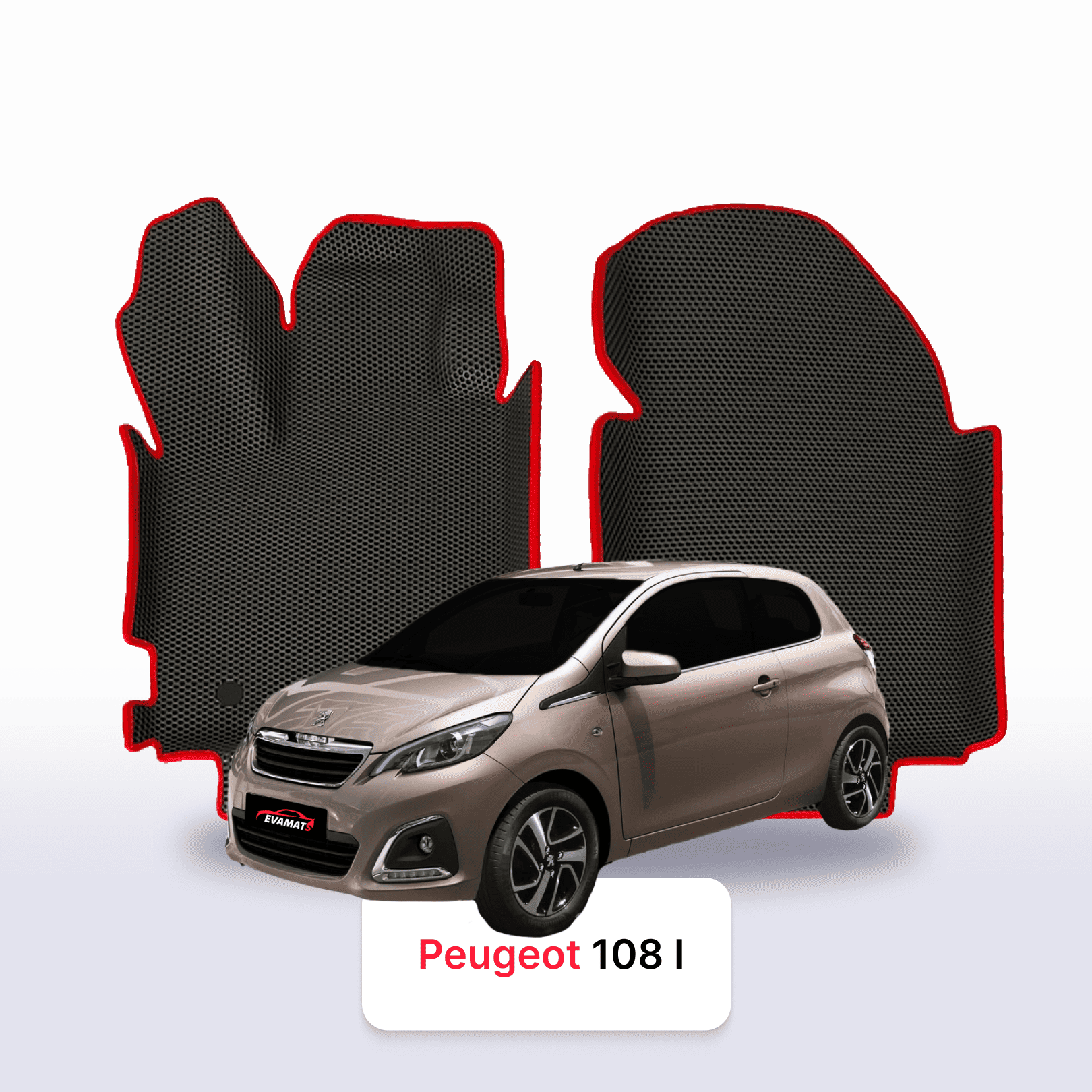 Fußmatten EVA für Peugeot 108 1 gen 2014-2021 jahr SCHÄGHECK 3 türer